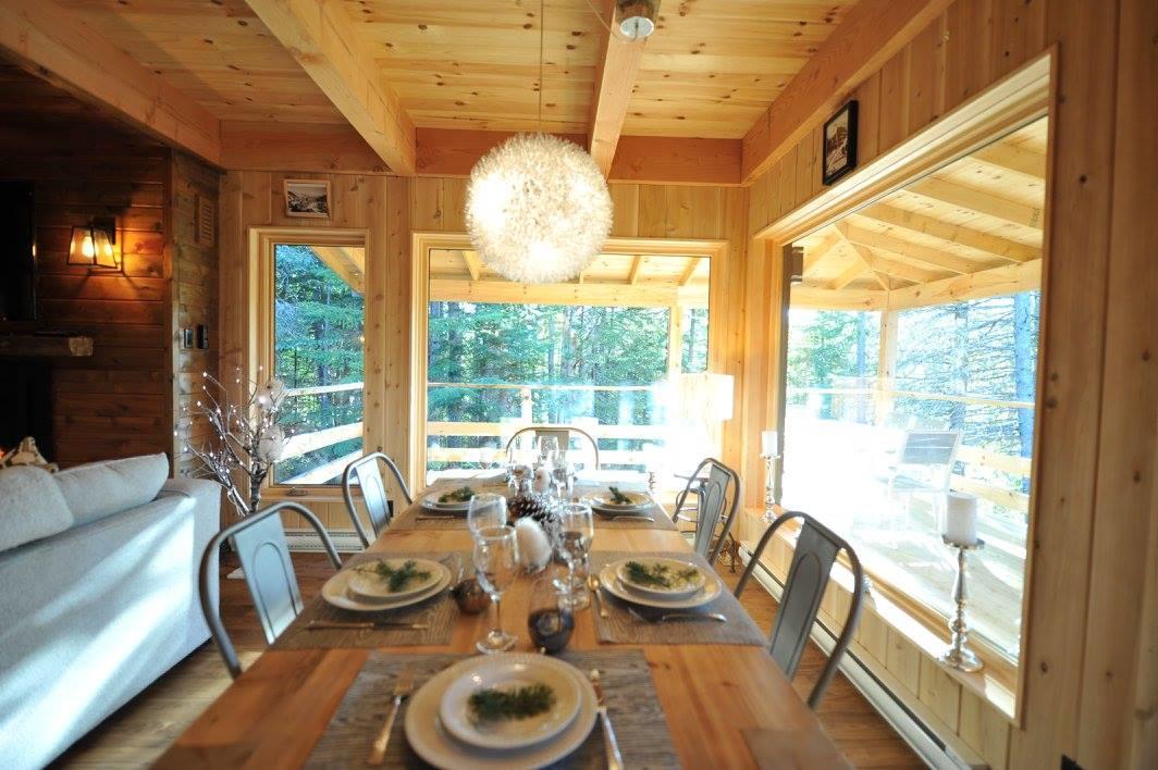 Les Bouleaux - Les Chalets Spa Canada Ла Мале Екстериор снимка