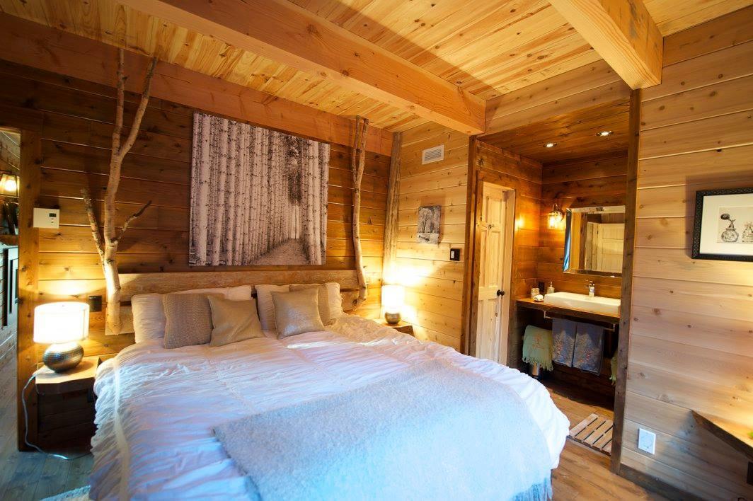 Les Bouleaux - Les Chalets Spa Canada Ла Мале Екстериор снимка
