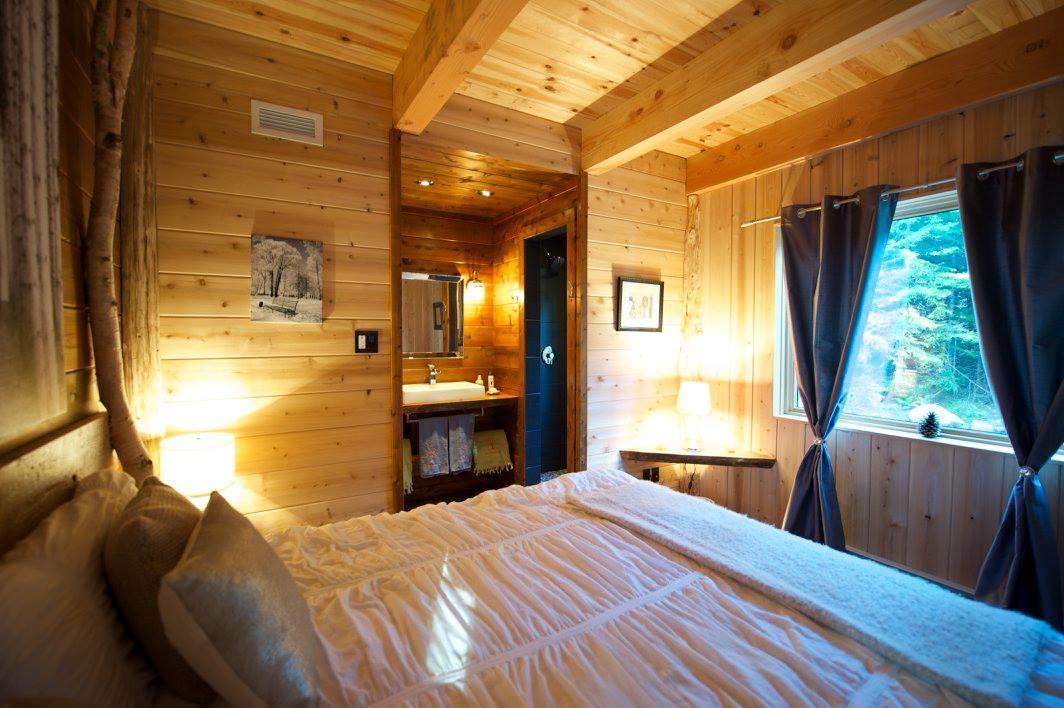 Les Bouleaux - Les Chalets Spa Canada Ла Мале Екстериор снимка