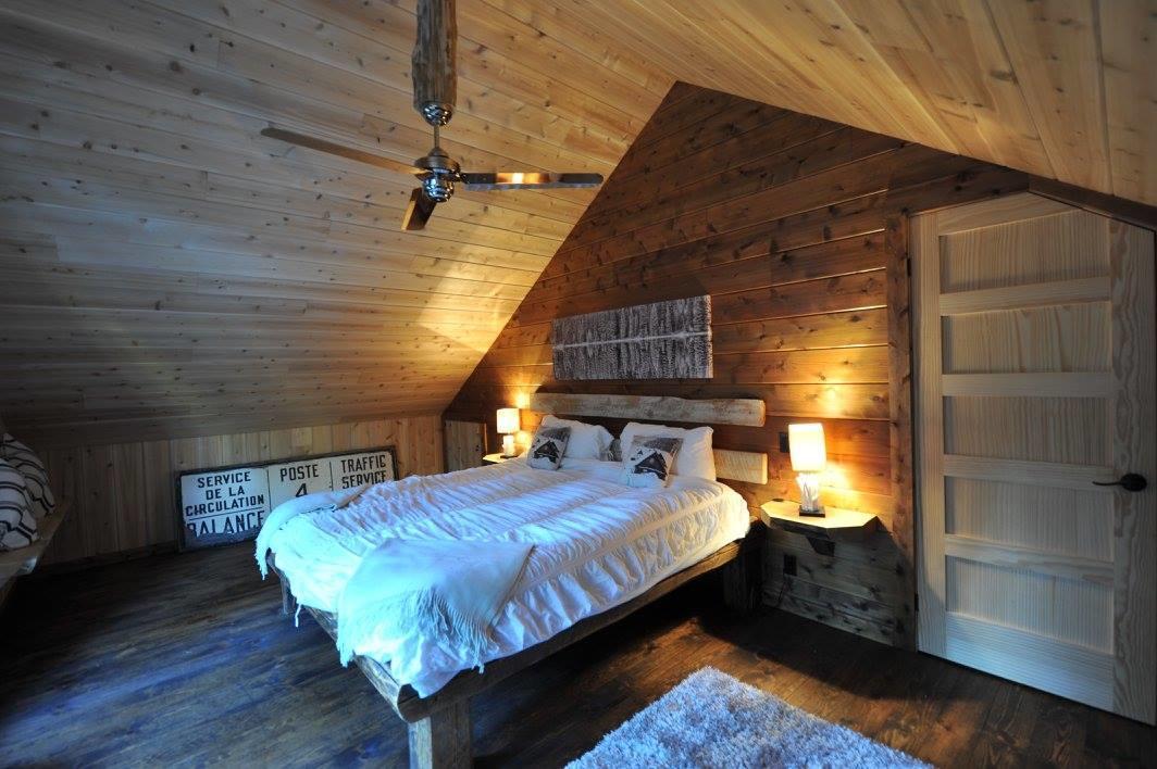 Les Bouleaux - Les Chalets Spa Canada Ла Мале Екстериор снимка
