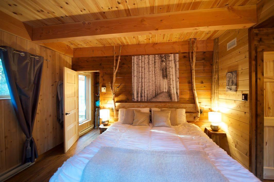 Les Bouleaux - Les Chalets Spa Canada Ла Мале Екстериор снимка