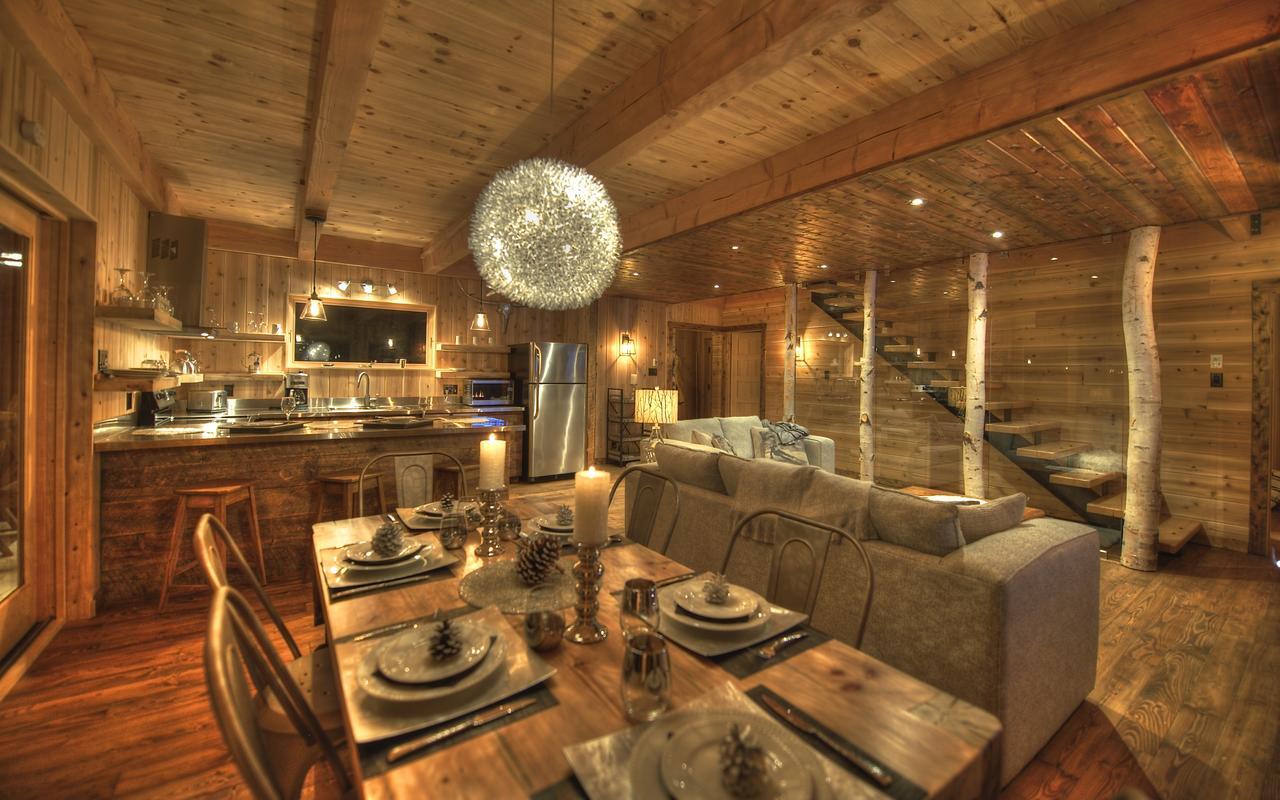 Les Bouleaux - Les Chalets Spa Canada Ла Мале Екстериор снимка