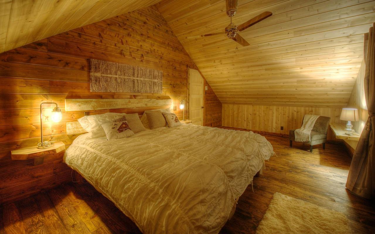 Les Bouleaux - Les Chalets Spa Canada Ла Мале Екстериор снимка