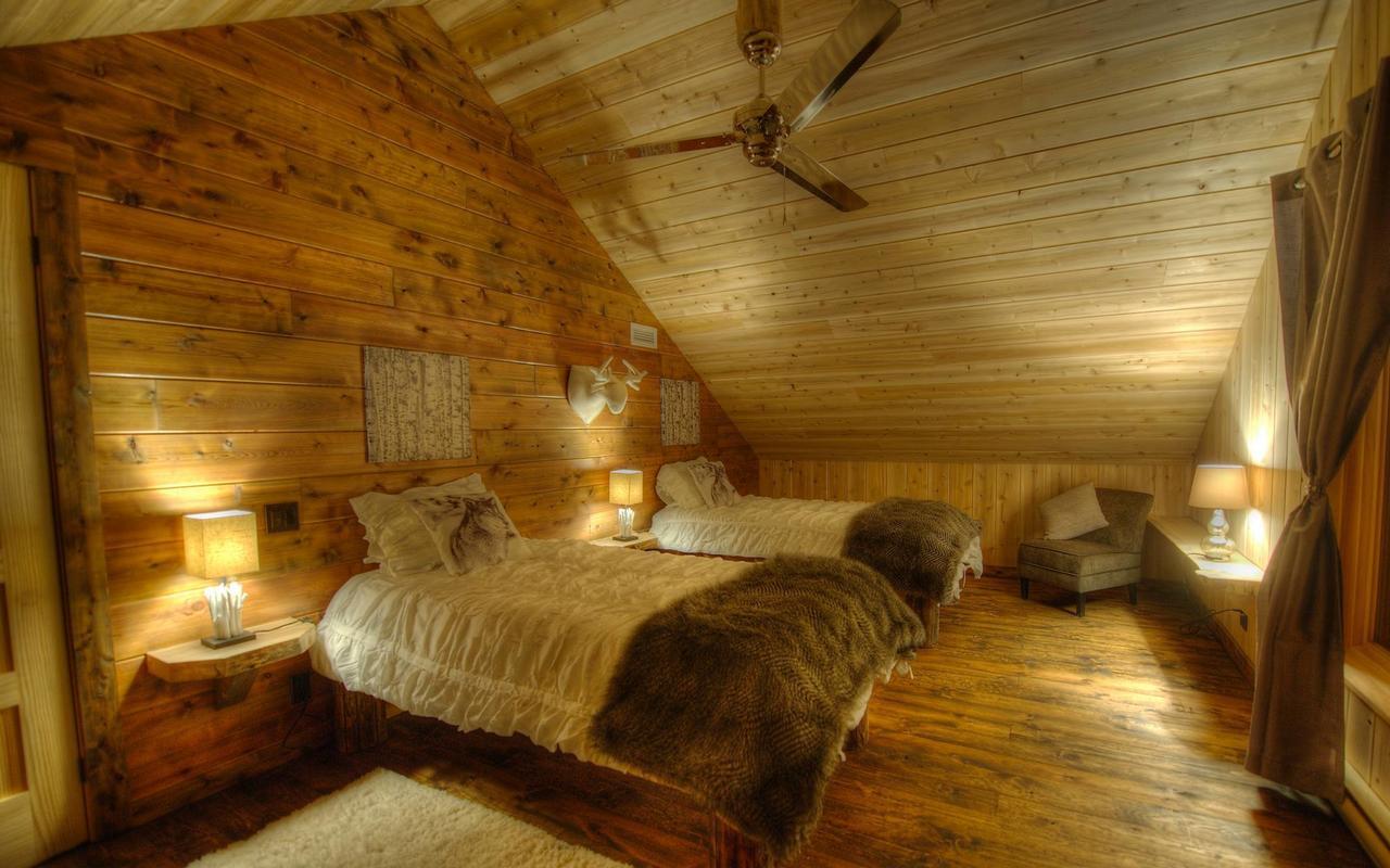Les Bouleaux - Les Chalets Spa Canada Ла Мале Екстериор снимка